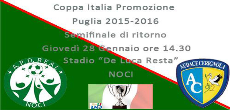 Semifinale di ritorno di Coppa: il Real Noci fa appello ai tifosi Semifinale di ritorno di Coppa: il Real Noci fa appello ai tifosi