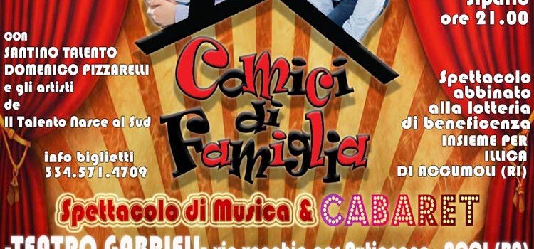 “Comici di famiglia”, cabaret e solidarietà