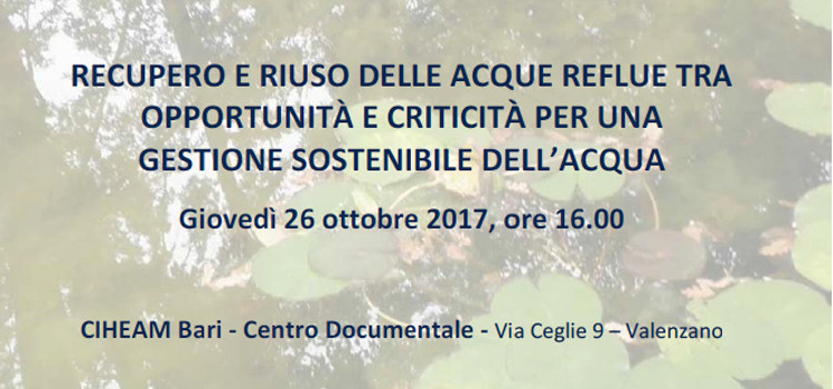 Recupero e riuso delle acque reflue tra opportunità e criticità per una gestione sostenibile dell’acqua